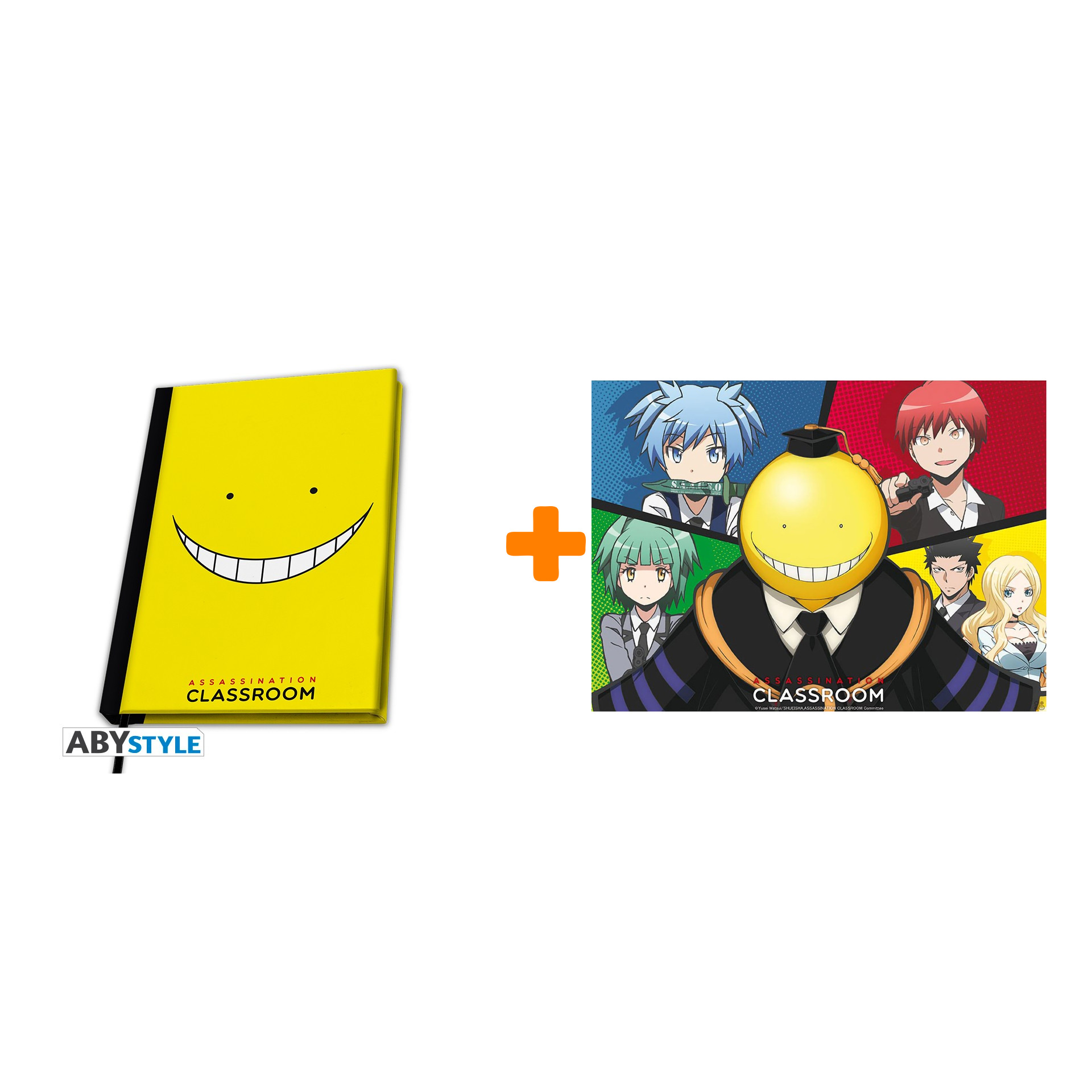 Набор Assassination Classroom блокнот + постер Koro VS Pupils