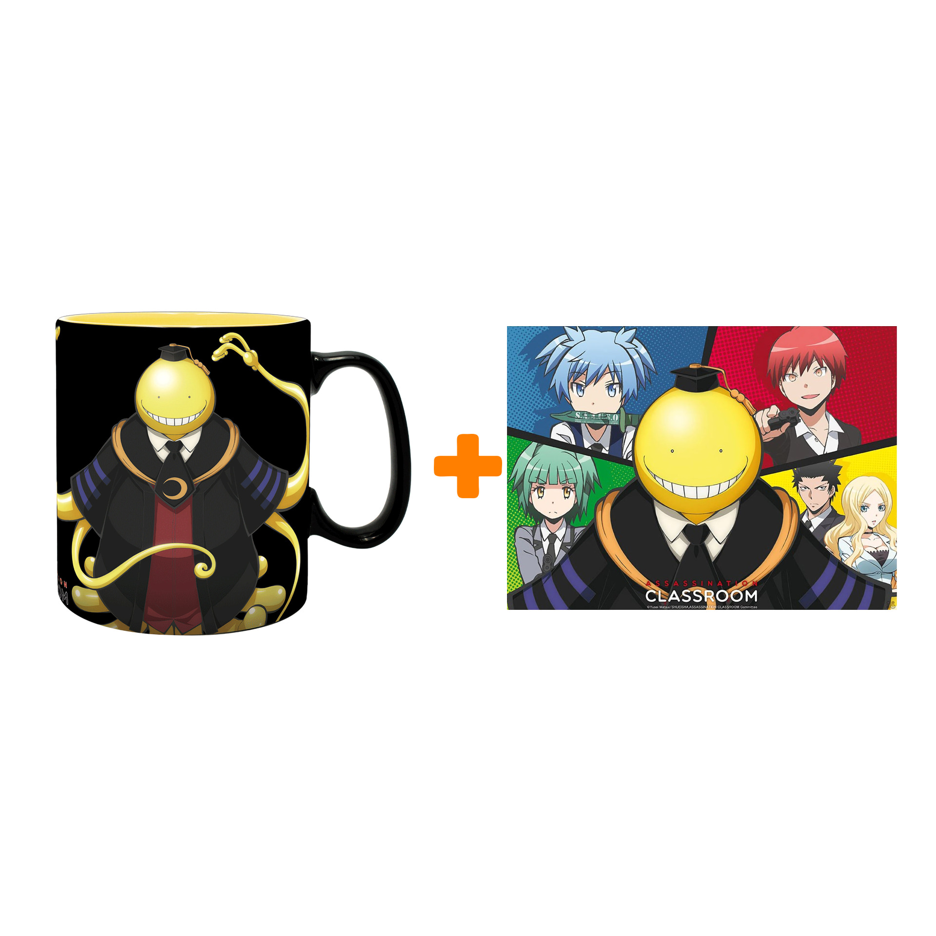 

Набор Assassination Classroom кружка + постер Koro VS Pupils