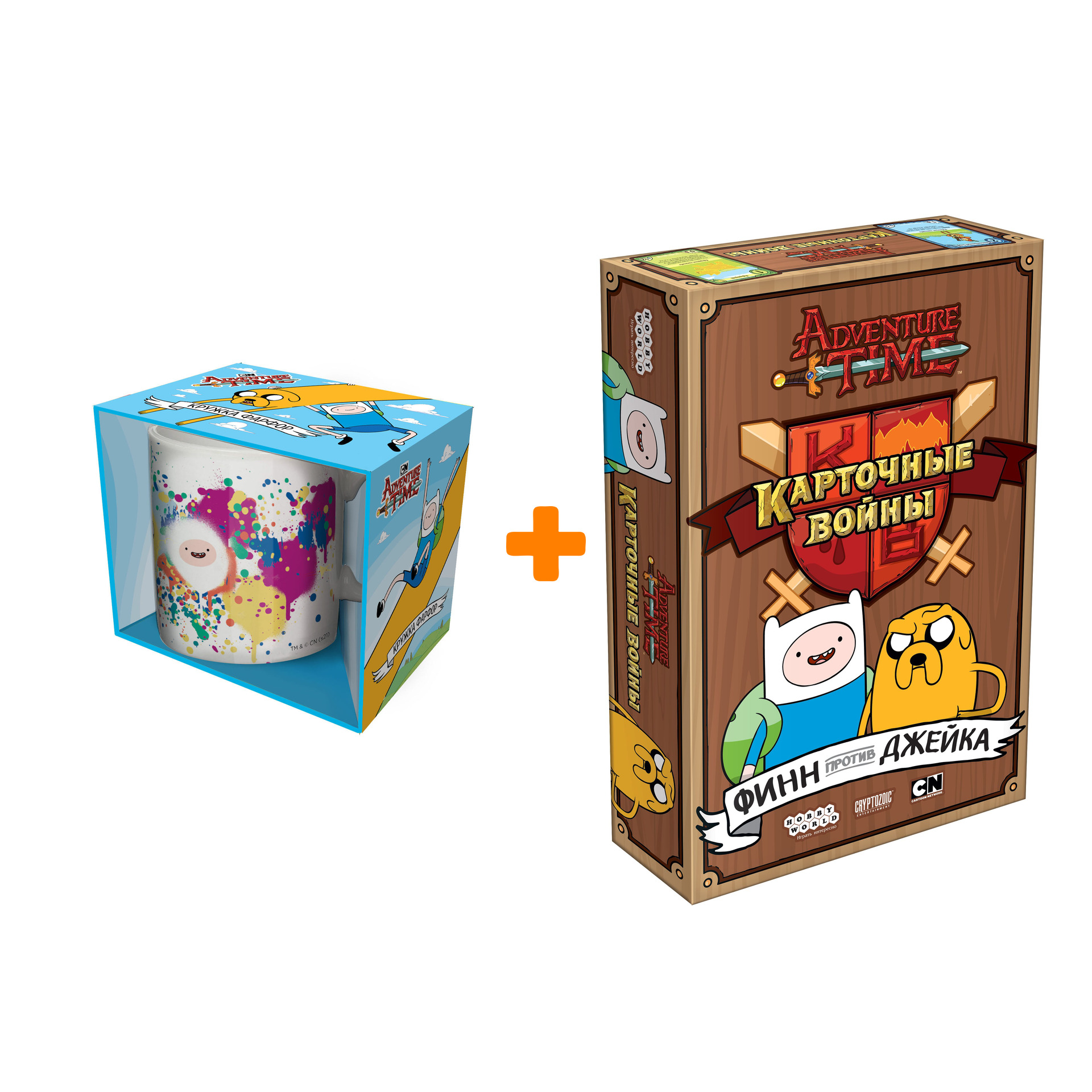 

Набор Adventure Time кружка Дрим Тим + настольная игра Финн против Джейка