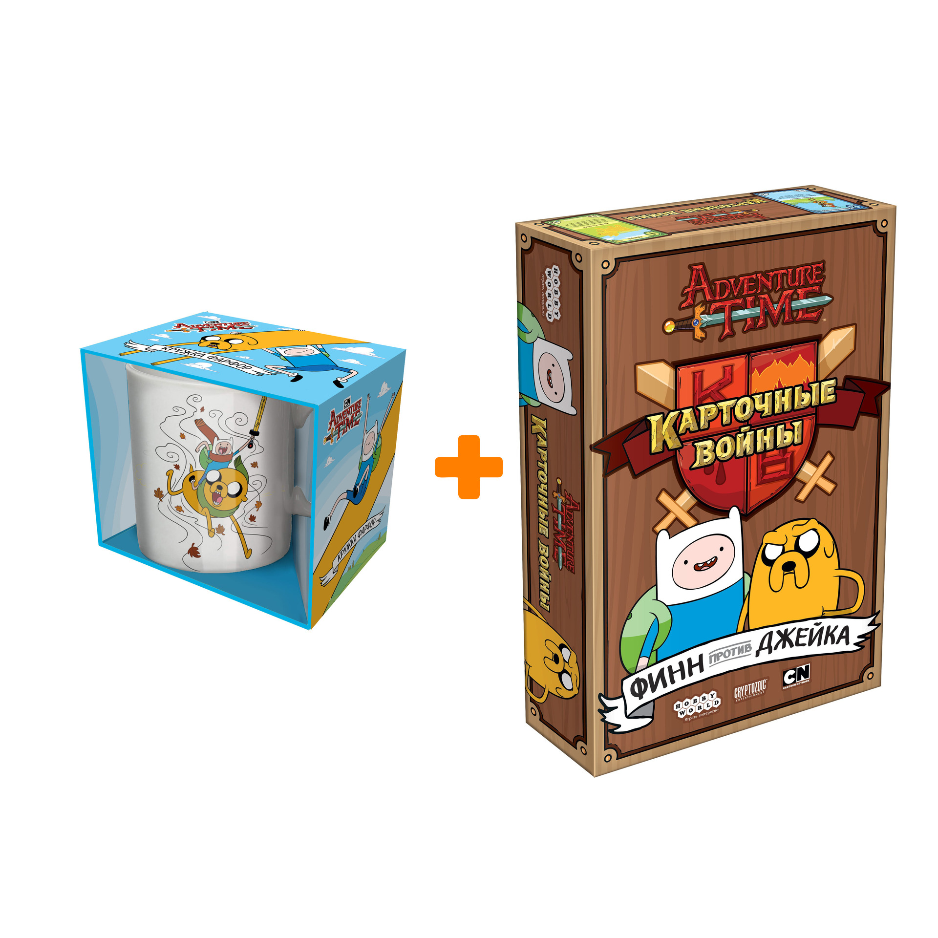 

Набор Adventure Time кружка Финн и Джейк + настольная игра Финн против Джейка
