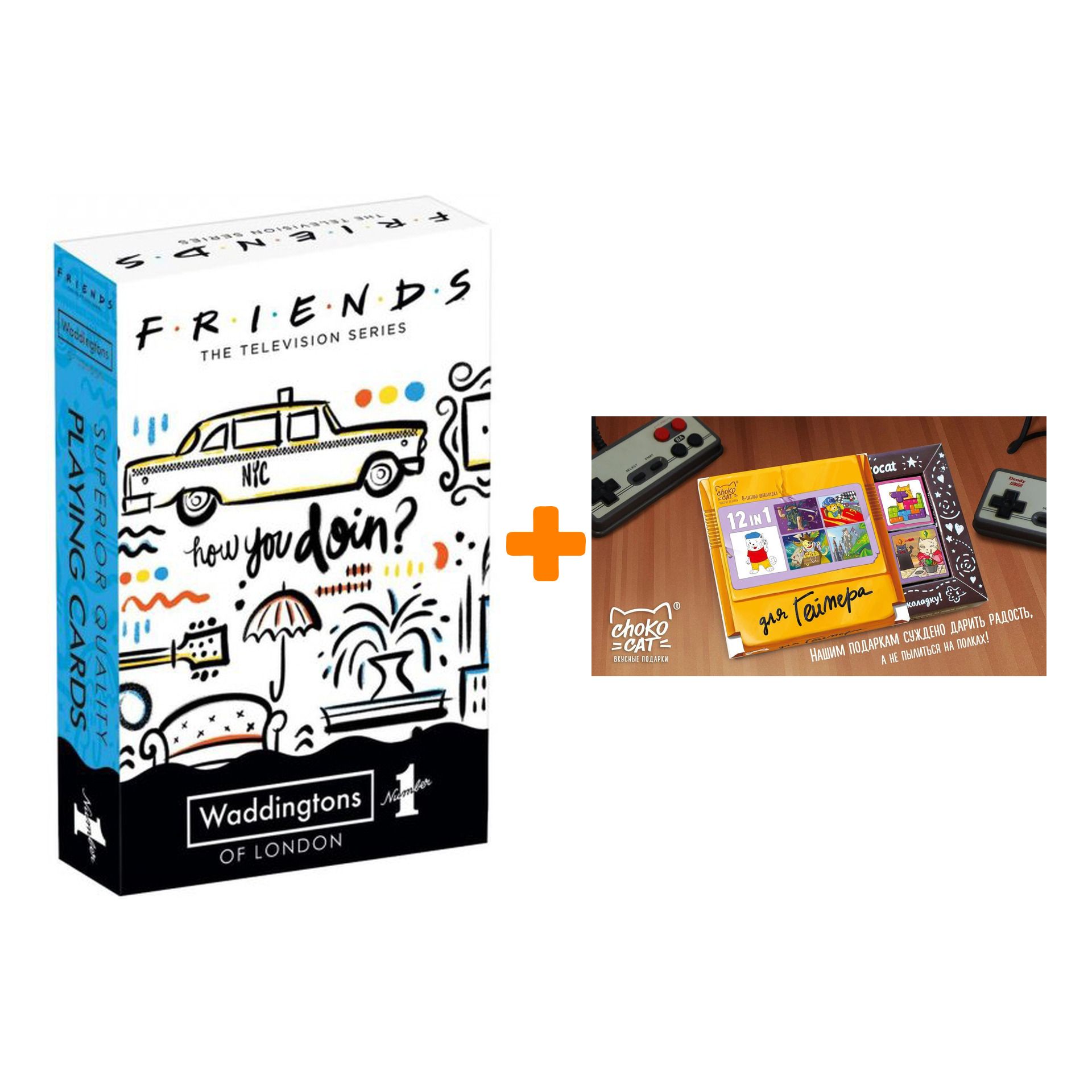 

Карты игральные Friends + Шоколад Кэт 12 Для геймера 60г Набор