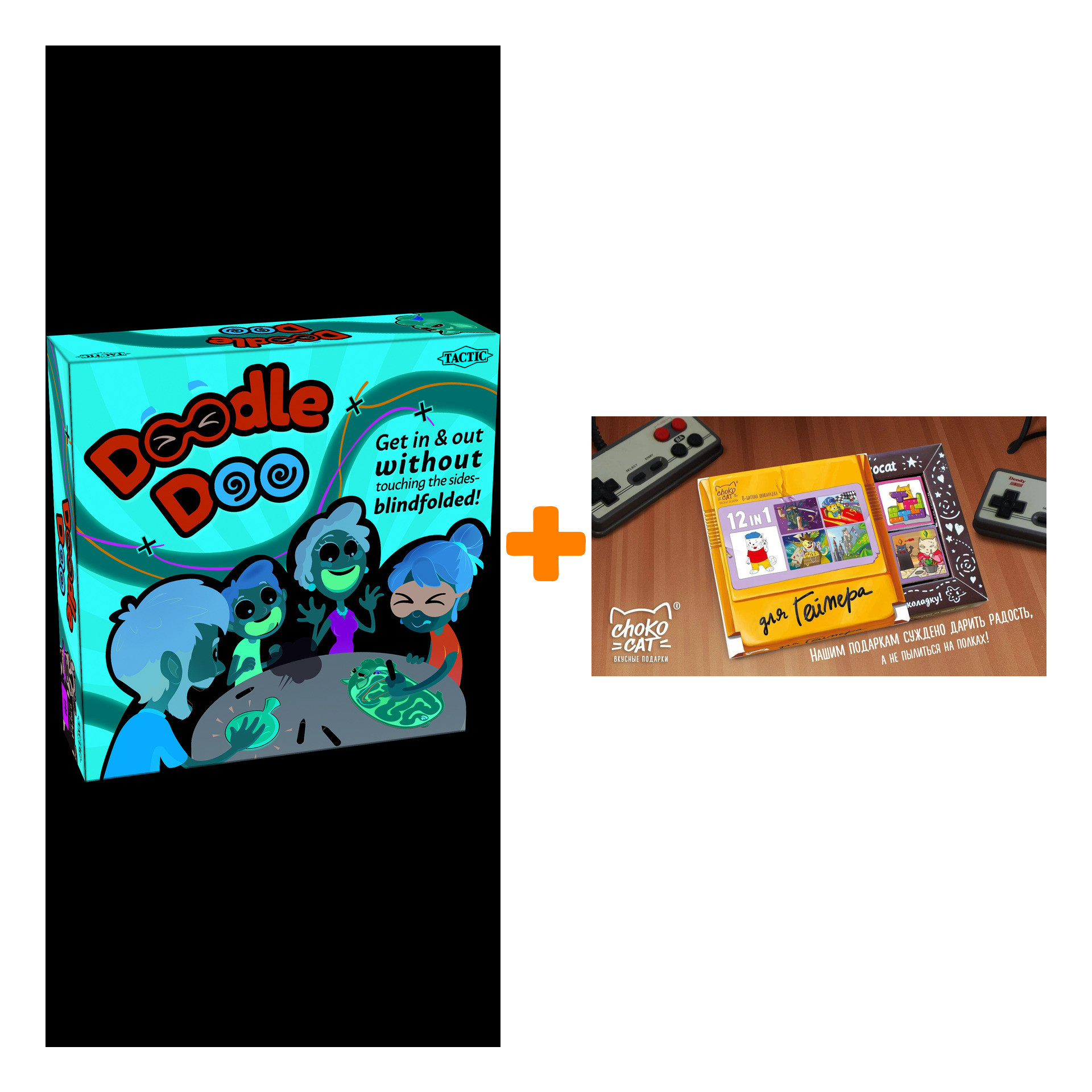 Настольная игра Doodle Doo Слепой лабиринт + Шоколад Кэт 12 Для геймера 60г Набор