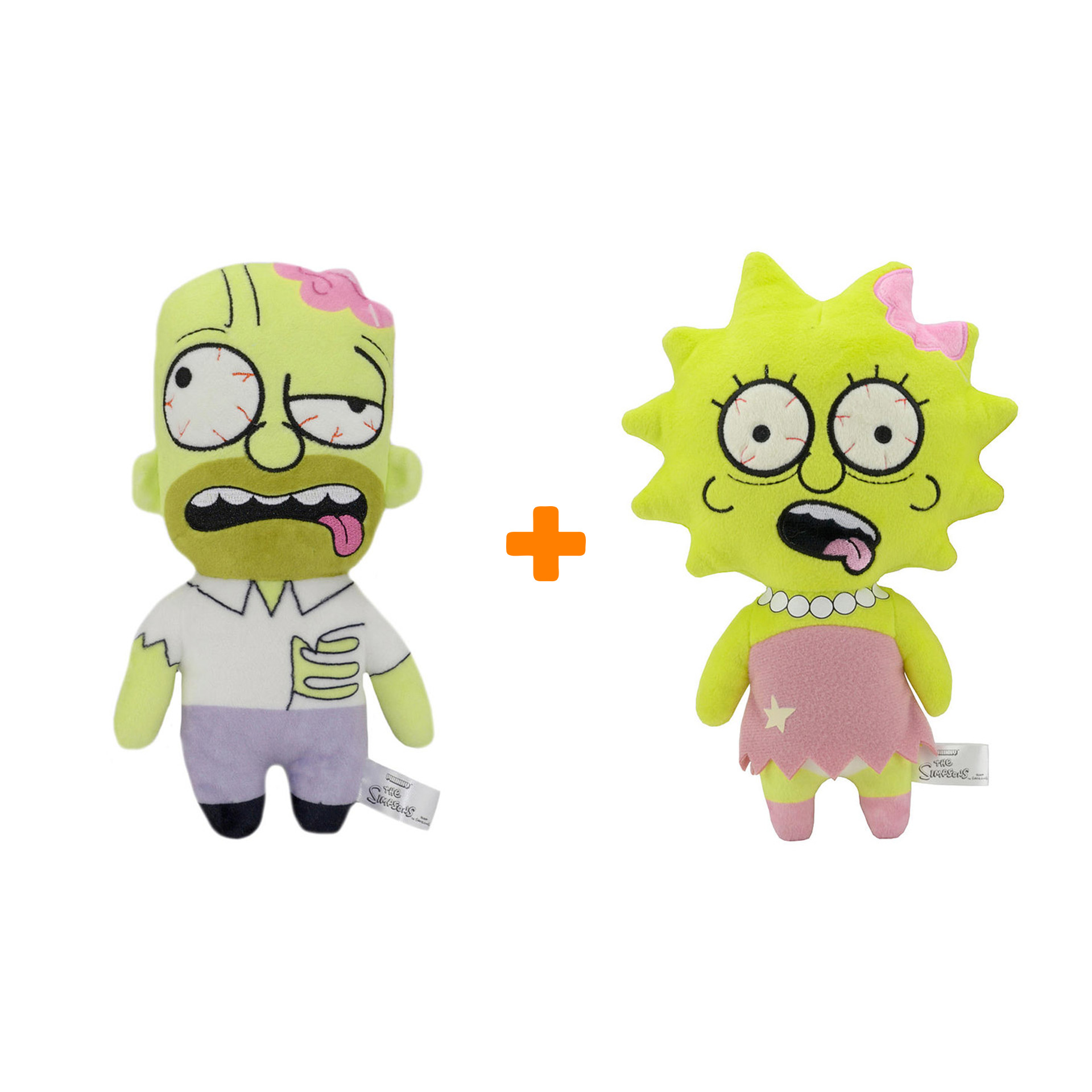 Набор мягких игрушек Simpsons Zombie Homer + Zombie Lisa