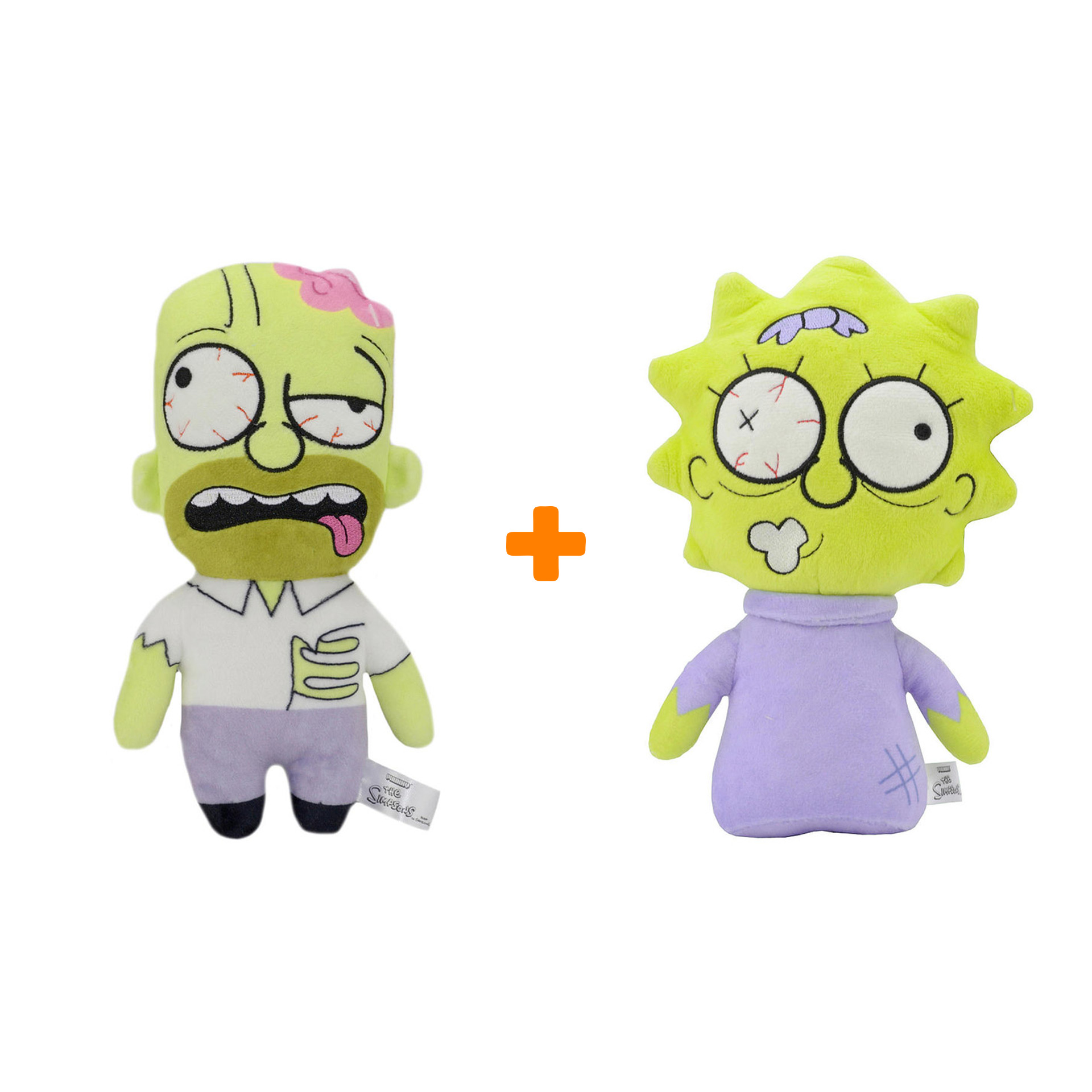 Набор мягких игрушек Simpsons Zombie Homer + Zombie Maggie