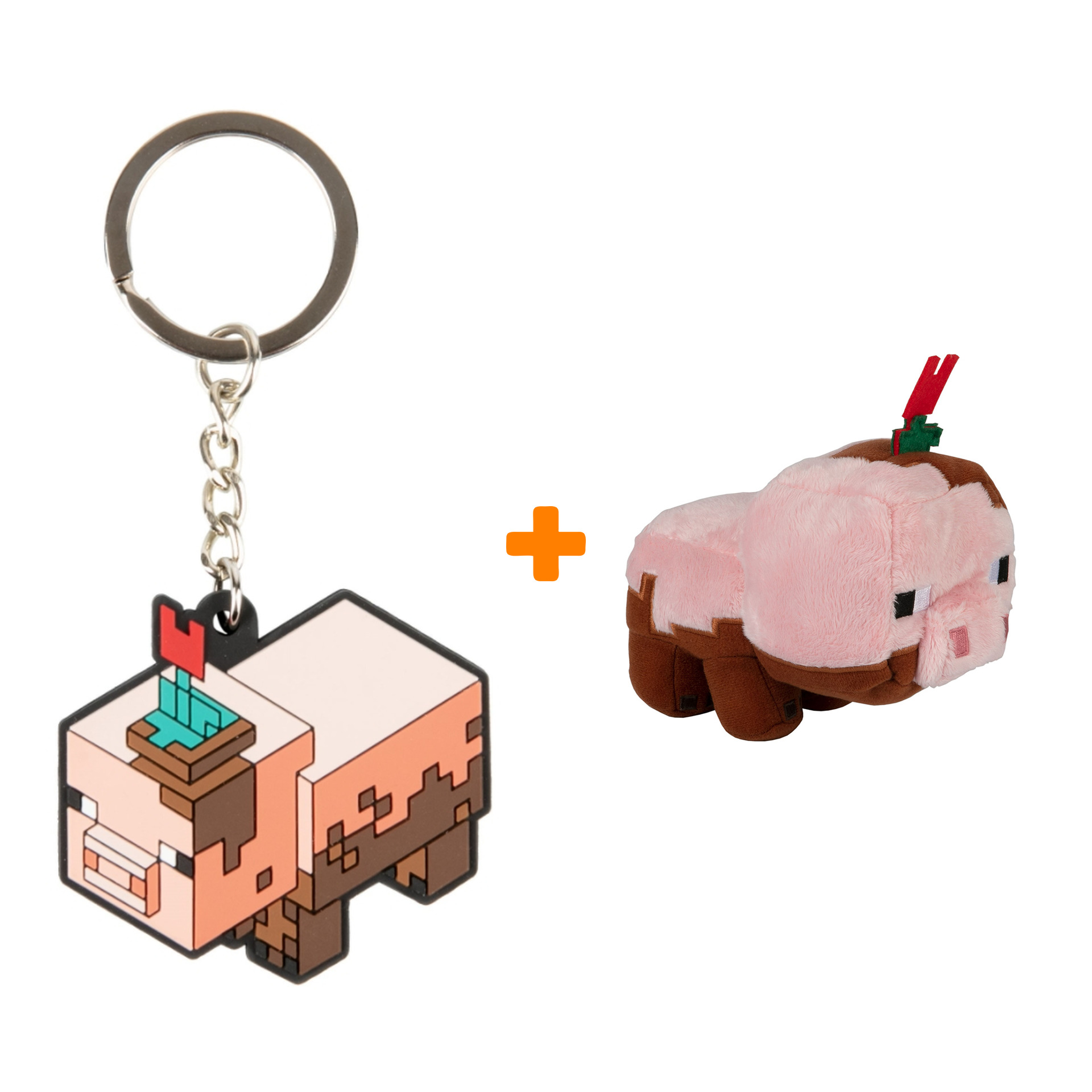 

Набор Minecraft мягкая игрушка Muddy Pig + брелок