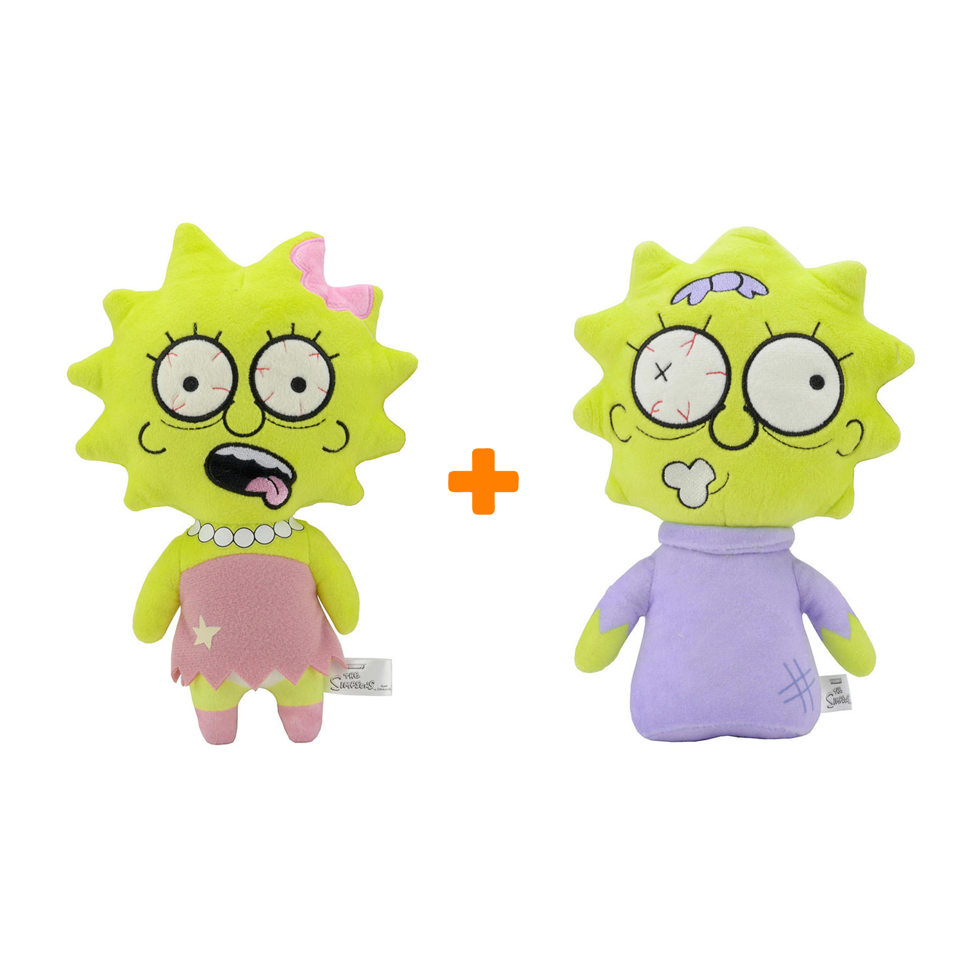 Набор мягких игрушек Simpsons Zombie Lisa + Zombie Maggie