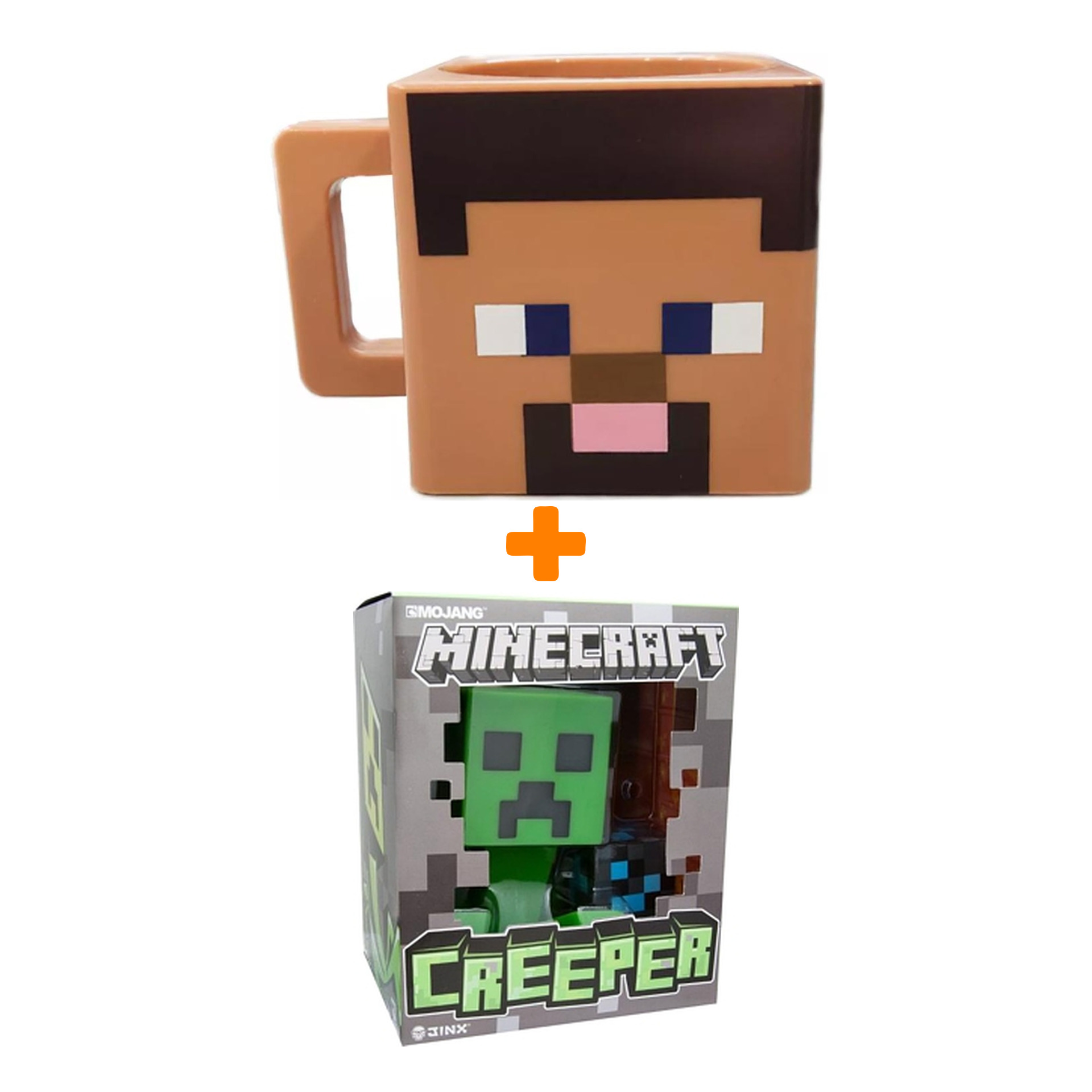 

Набор Minecraft фигурка Creeper + кружка Steve