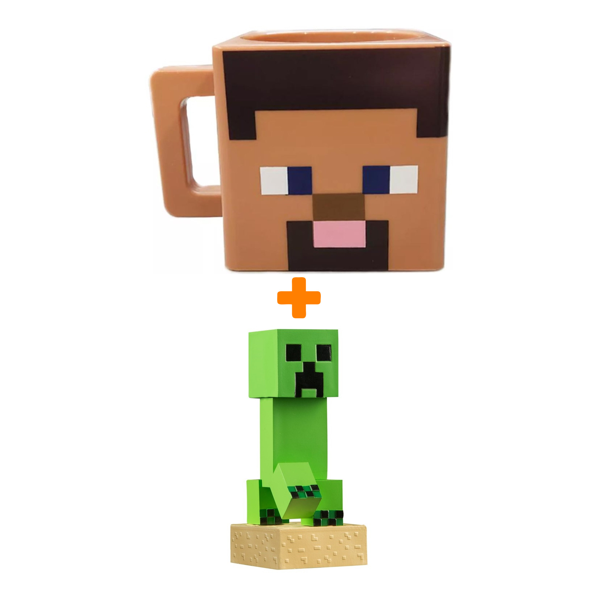 Набор Minecraft фигурка Creeper Adventure + кружка Steve
