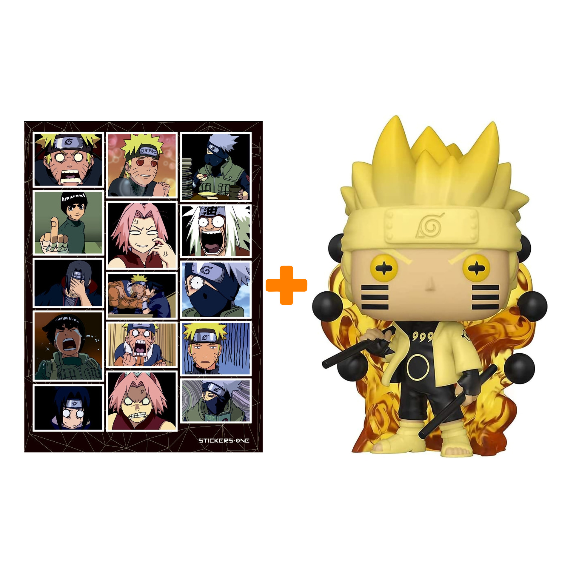 

Набор Naruto Shippuden фигурка Naruto Sixth Path Sage + стикерпак