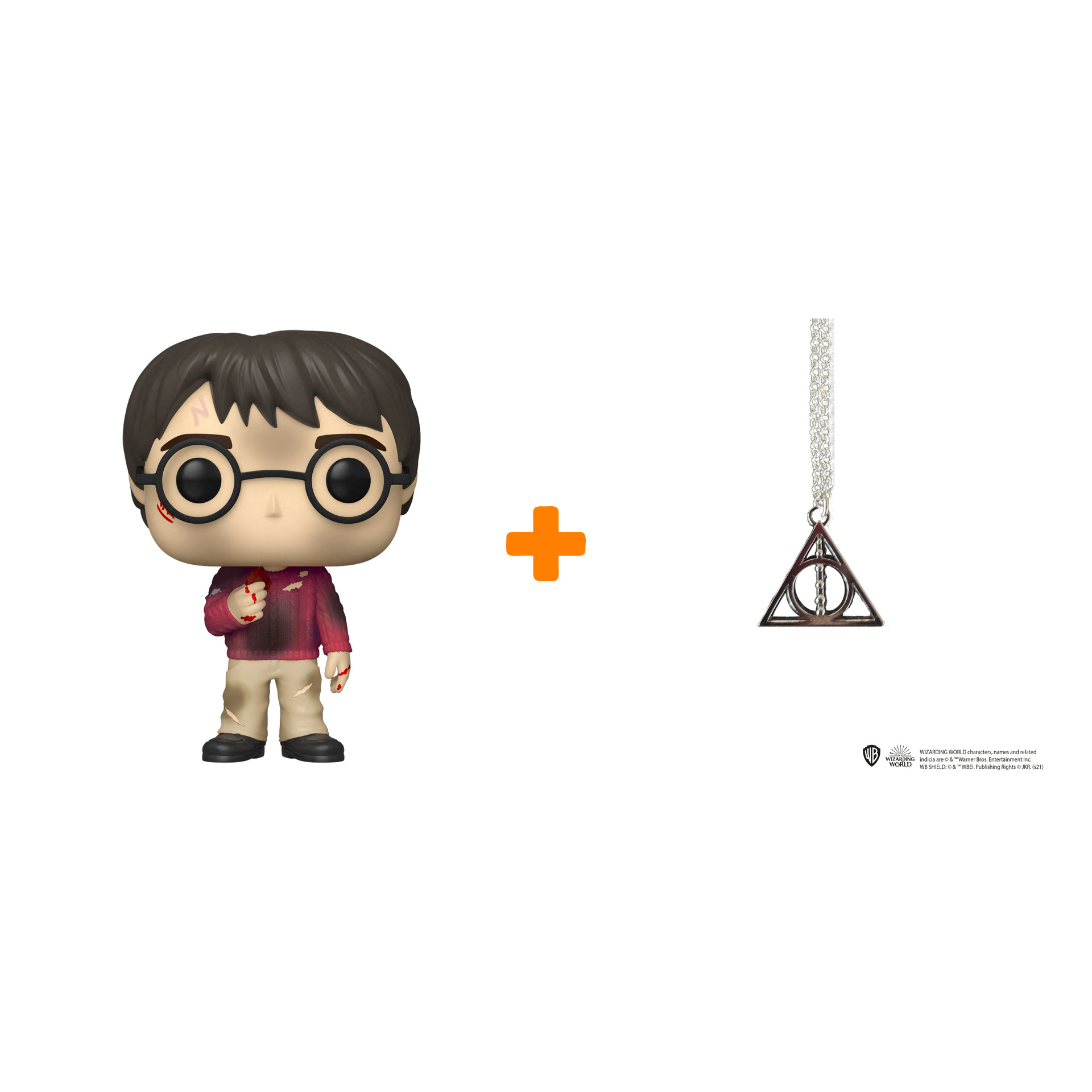 Набор Harry Potter фигурка Harry With The Stone + кулон Deathly Hallows фотографии