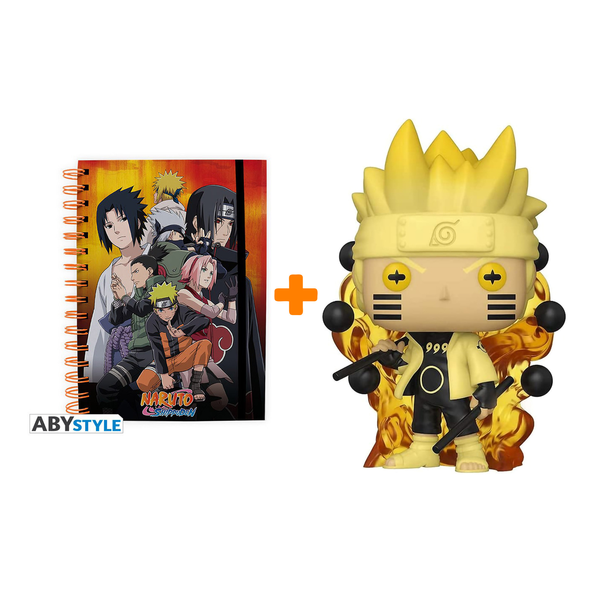 

Набор Naruto Shippuden фигурка Naruto Sixth Path Sage + блокнот Konoha Group