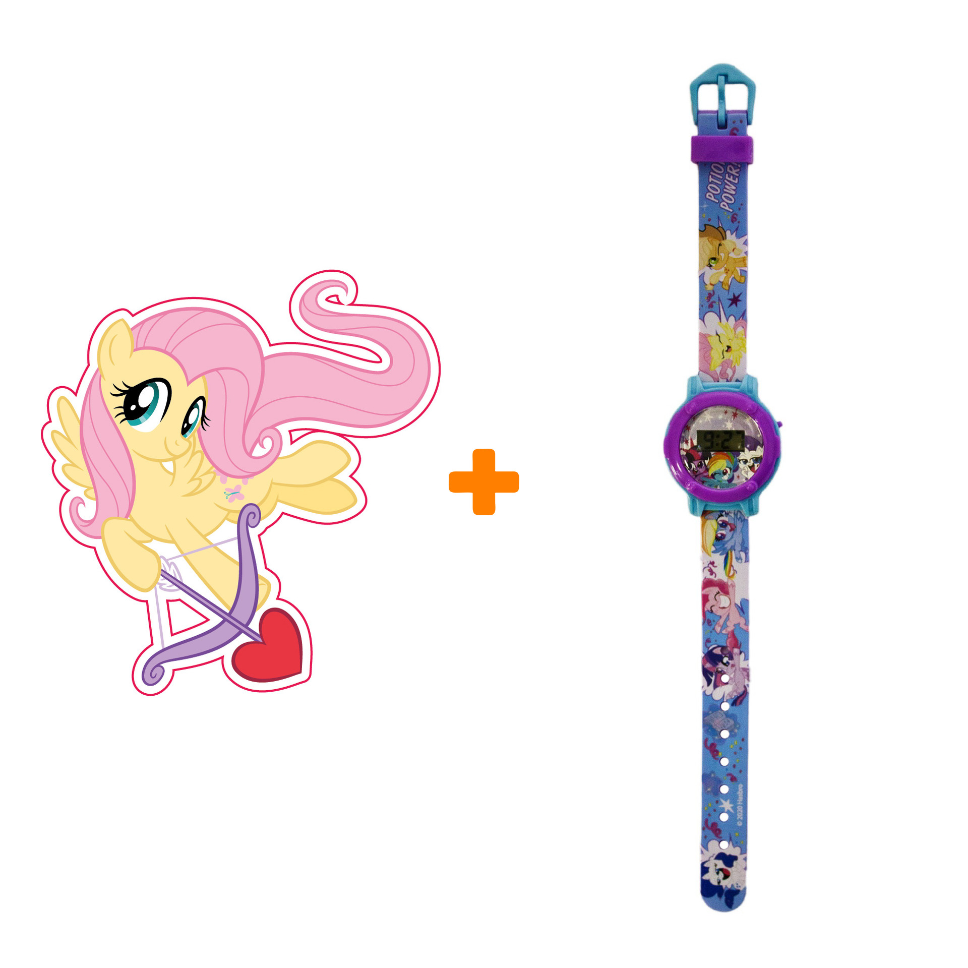 

Набор My Little Pony часы наручные + наклейка-патч для одежды Флаттершай