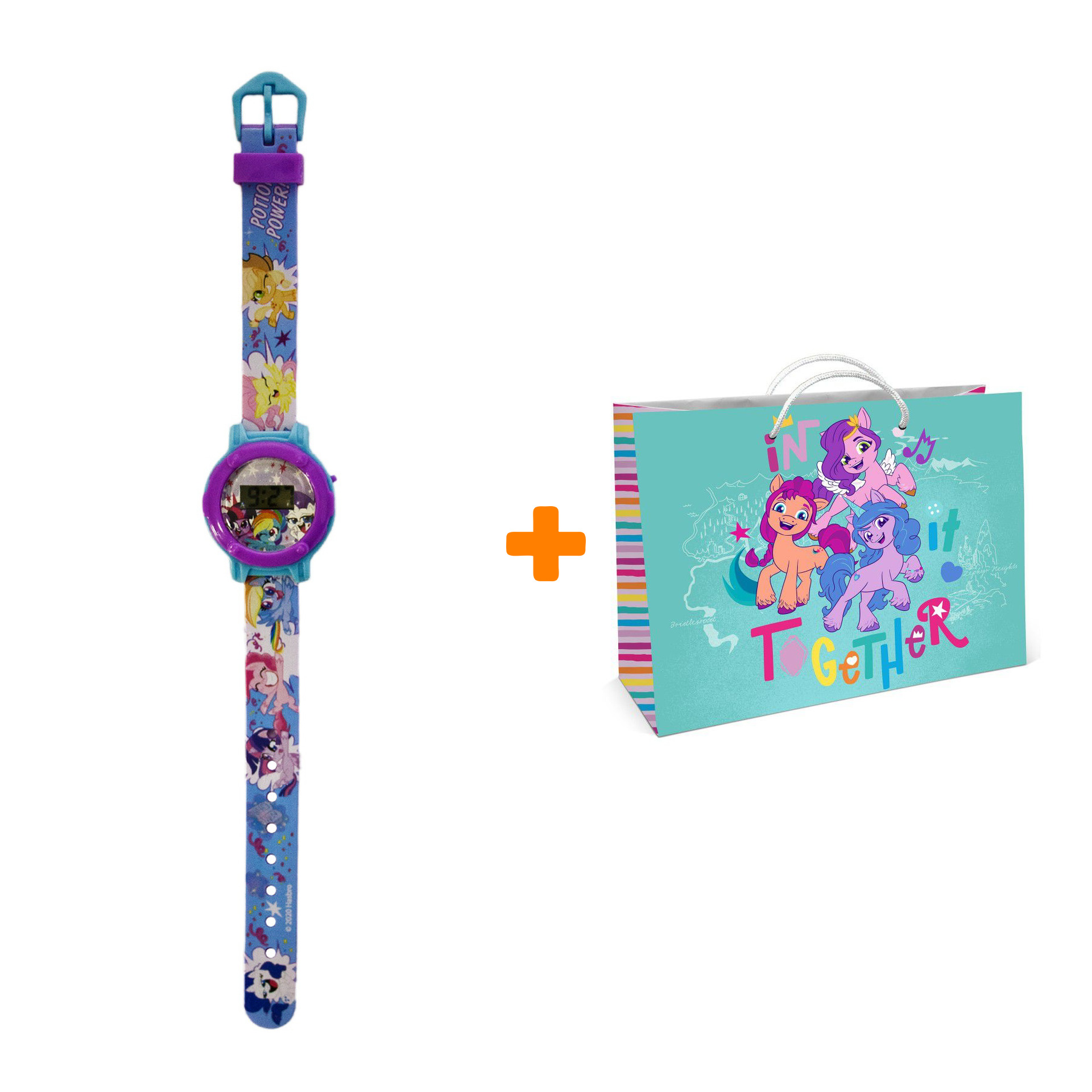 

Набор My Little Pony часы наручные + пакет 3 зелёный