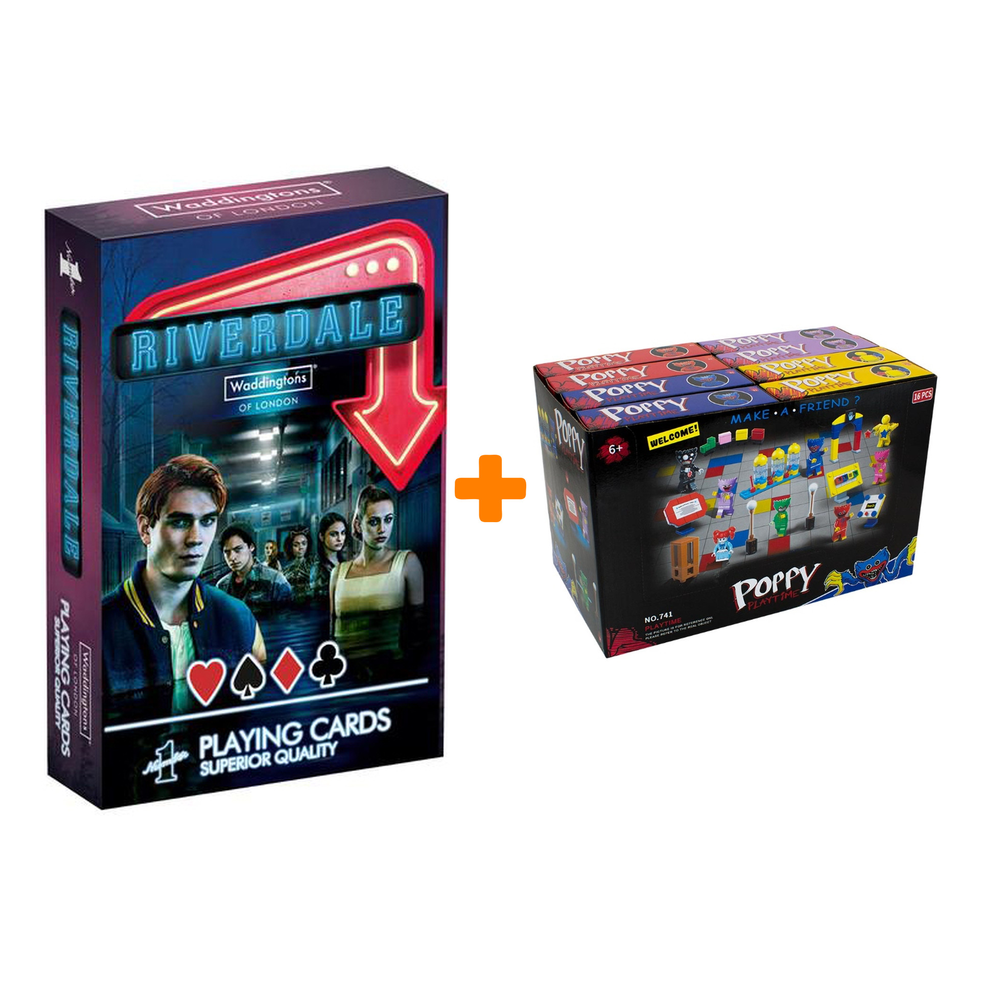 Карты игральные Riverdale + Конструктор Huggy Wuggy 33 детали Набор