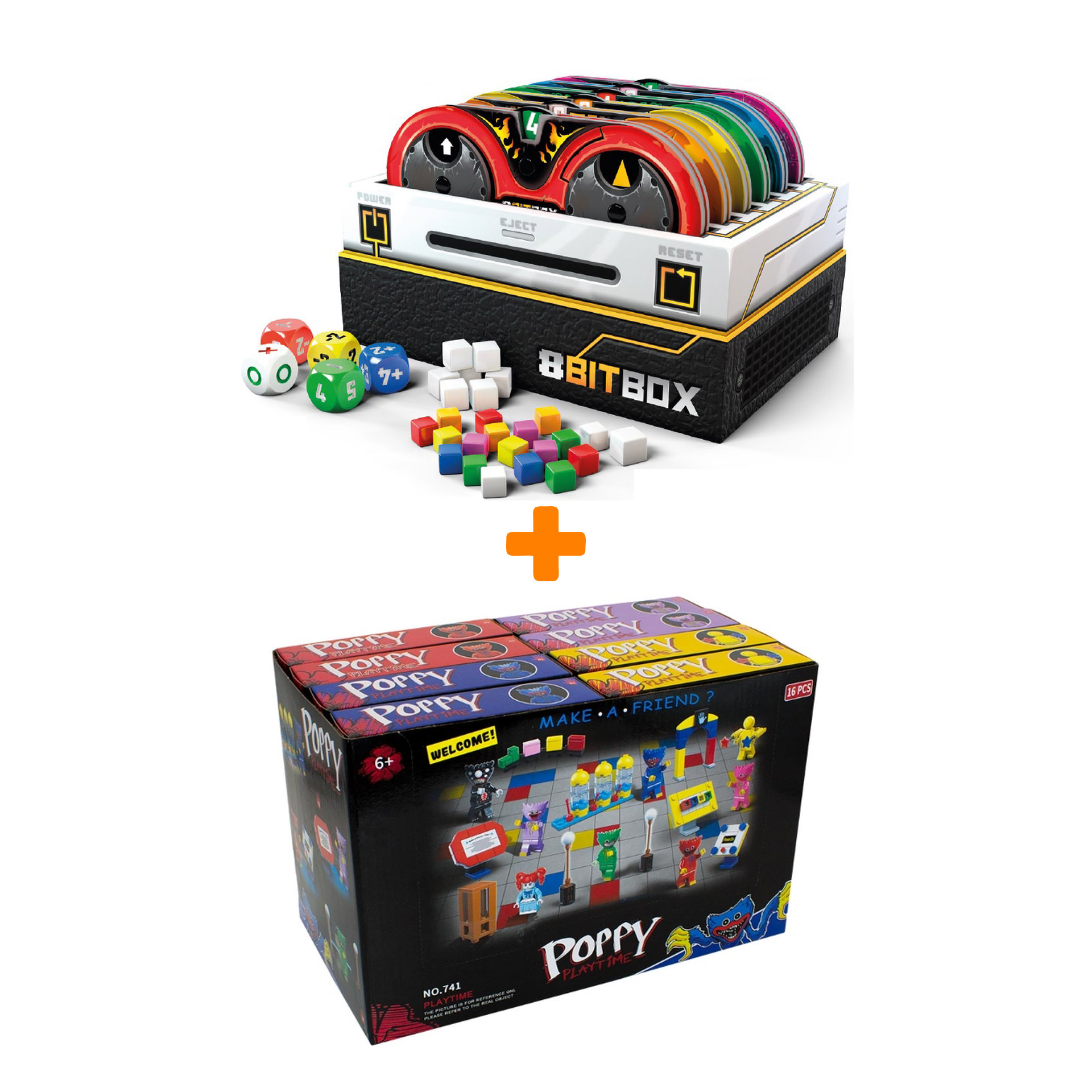 

Настольная игра 8Bit Box + Конструктор Huggy Wuggy 33 детали Набор