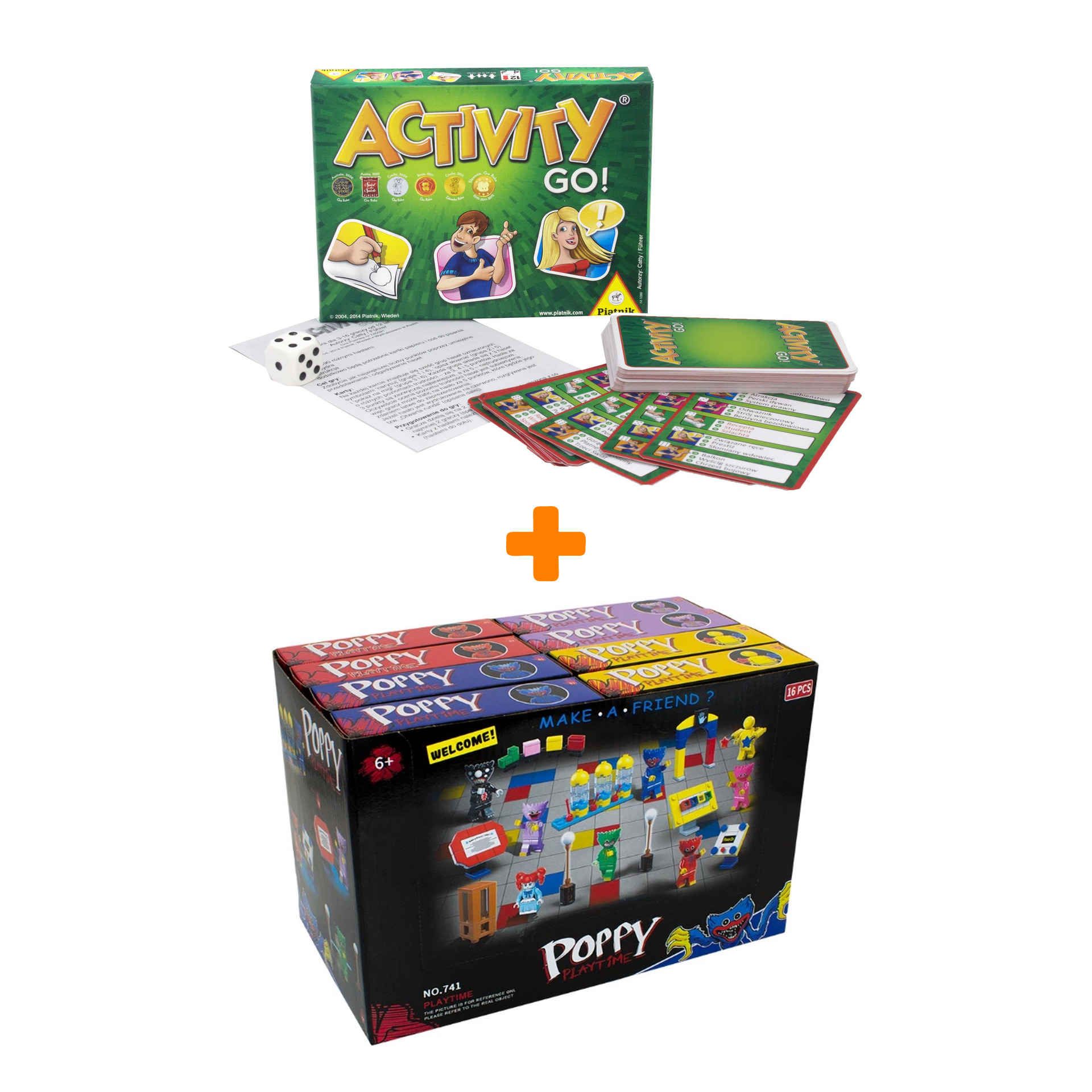 

Настольная игра Activity Вперёд! + Конструктор Huggy Wuggy 33 детали Набор