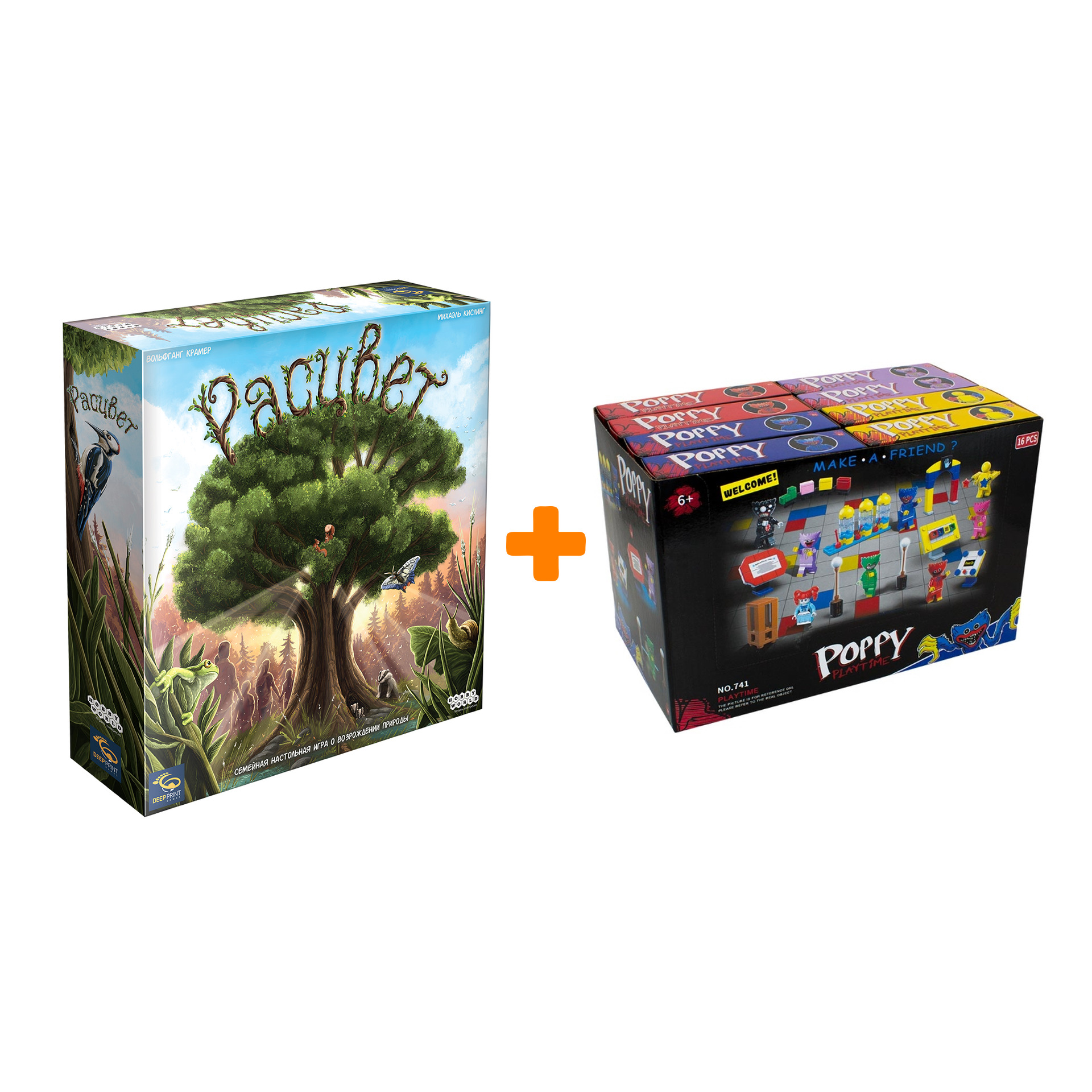 

Настольная игра Расцвет арт. 915404 + Конструктор Huggy Wuggy 33 детали Набор