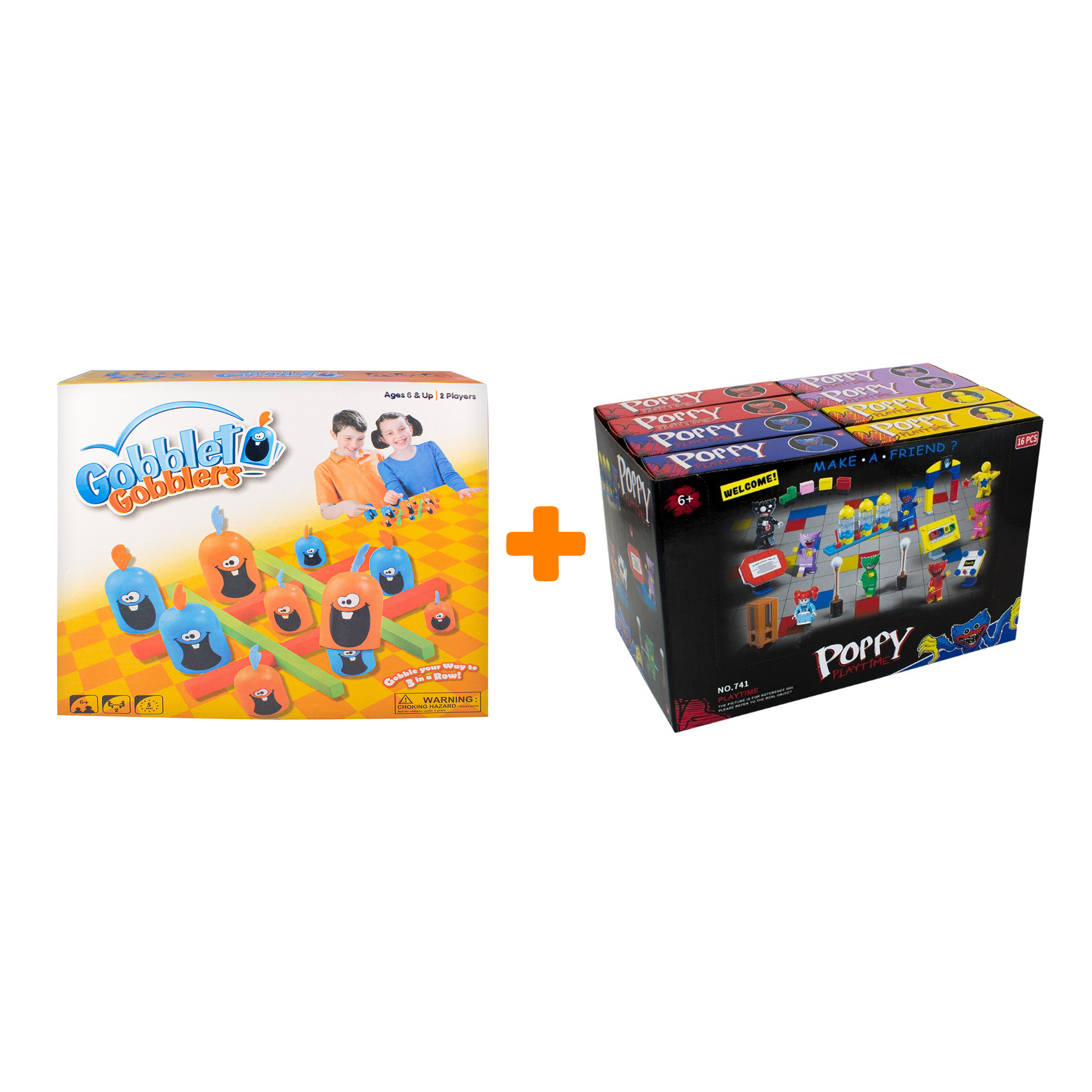 

Настольная игра Угадай кто арт. 1227-02 + Конструктор Huggy Wuggy 33 детали Набор