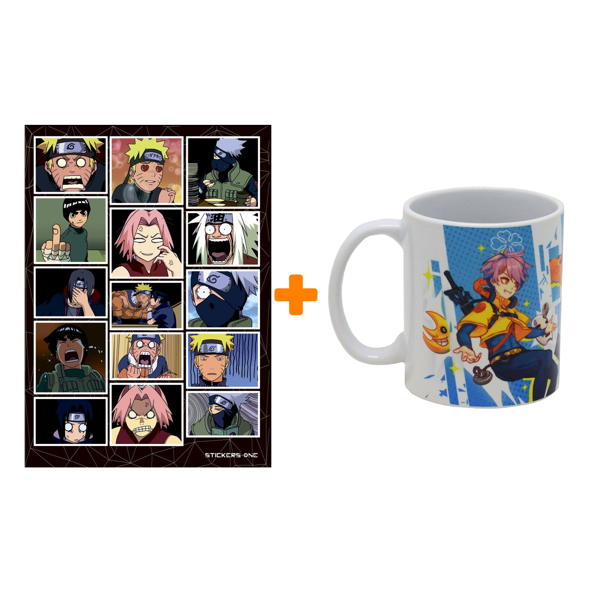 

Набор Стикерпак Naruto Memes + кружка СТМ Аниме