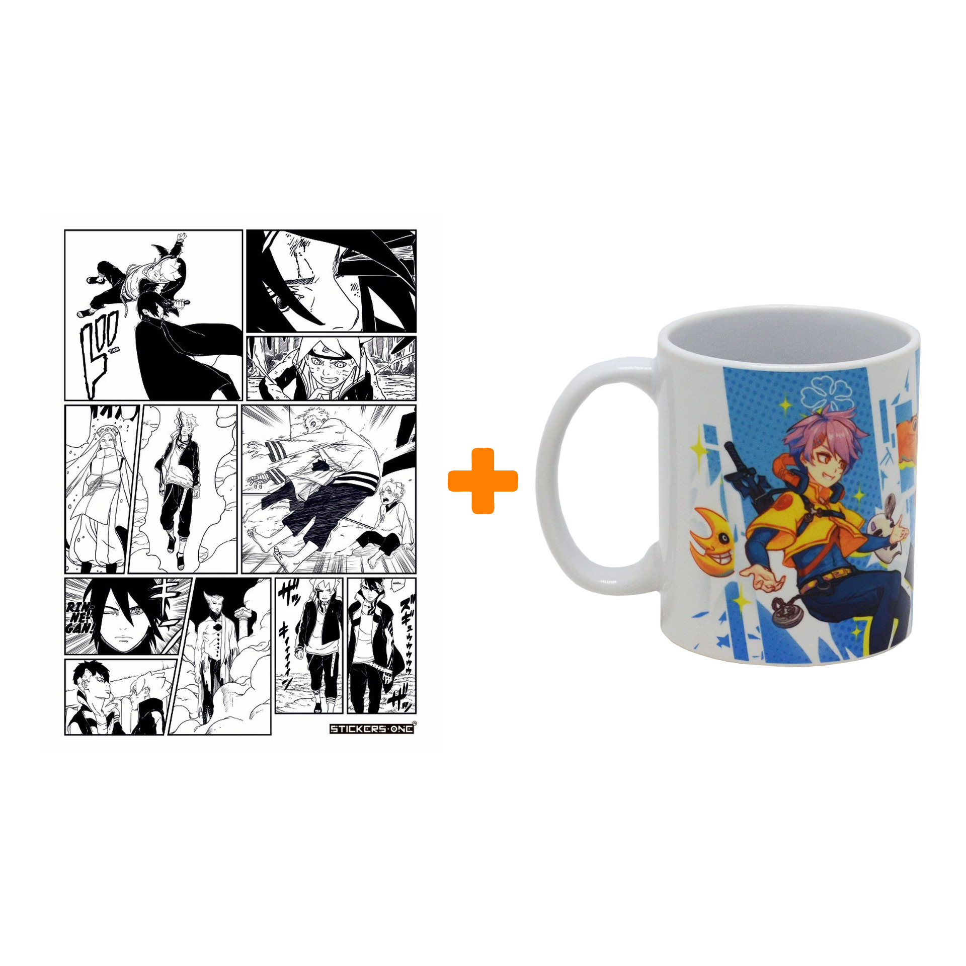 

Набор Стикерпак Boruto + кружка СТМ Аниме