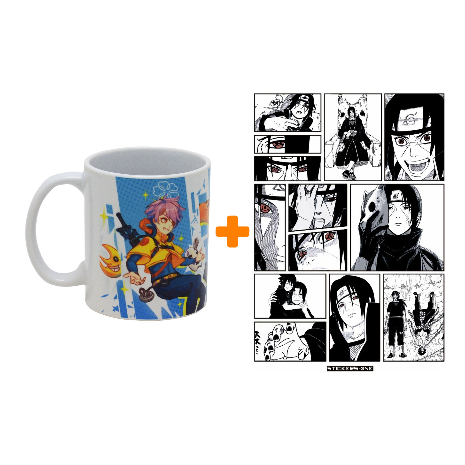 

Набор Стикерпак Itachi + кружка СТМ Аниме