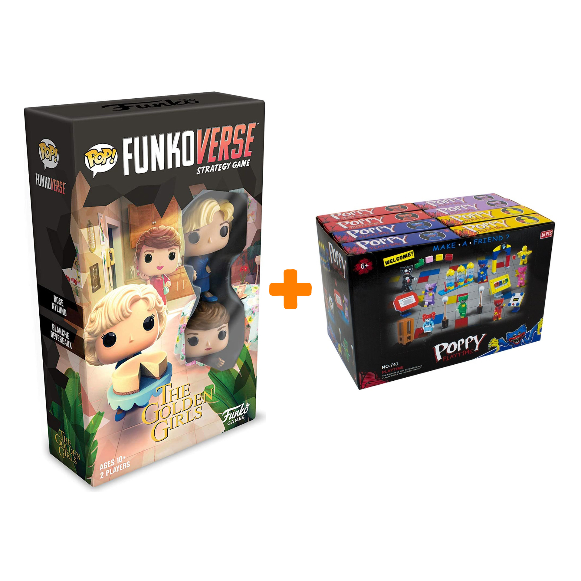 Настольная игра The Golden Girls 100 POP! Funkoverse 2 игрока + Конструктор Huggy Wuggy 33 детали Набор