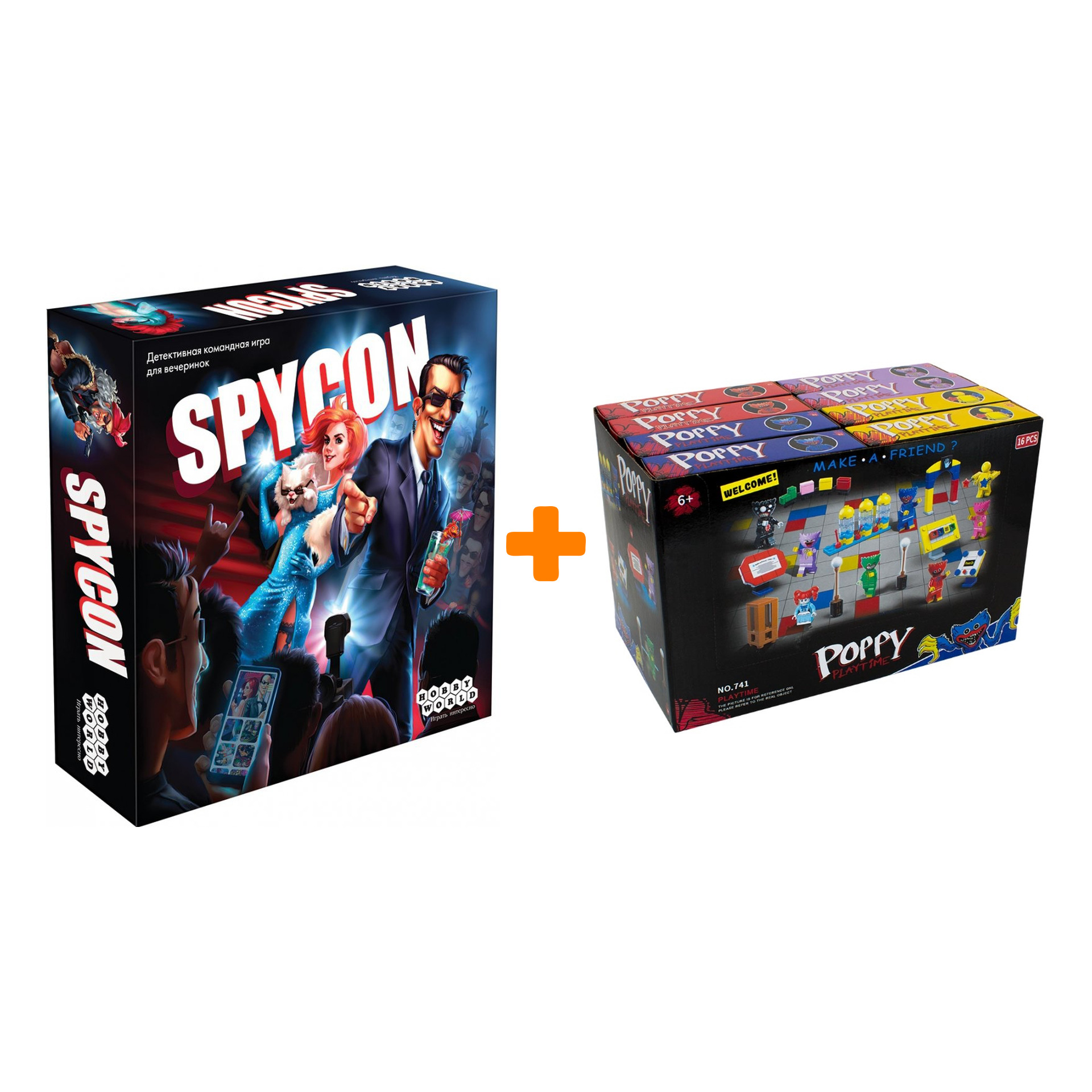 

Настольная игра Spycon арт. 915164 + Конструктор Huggy Wuggy 33 детали Набор