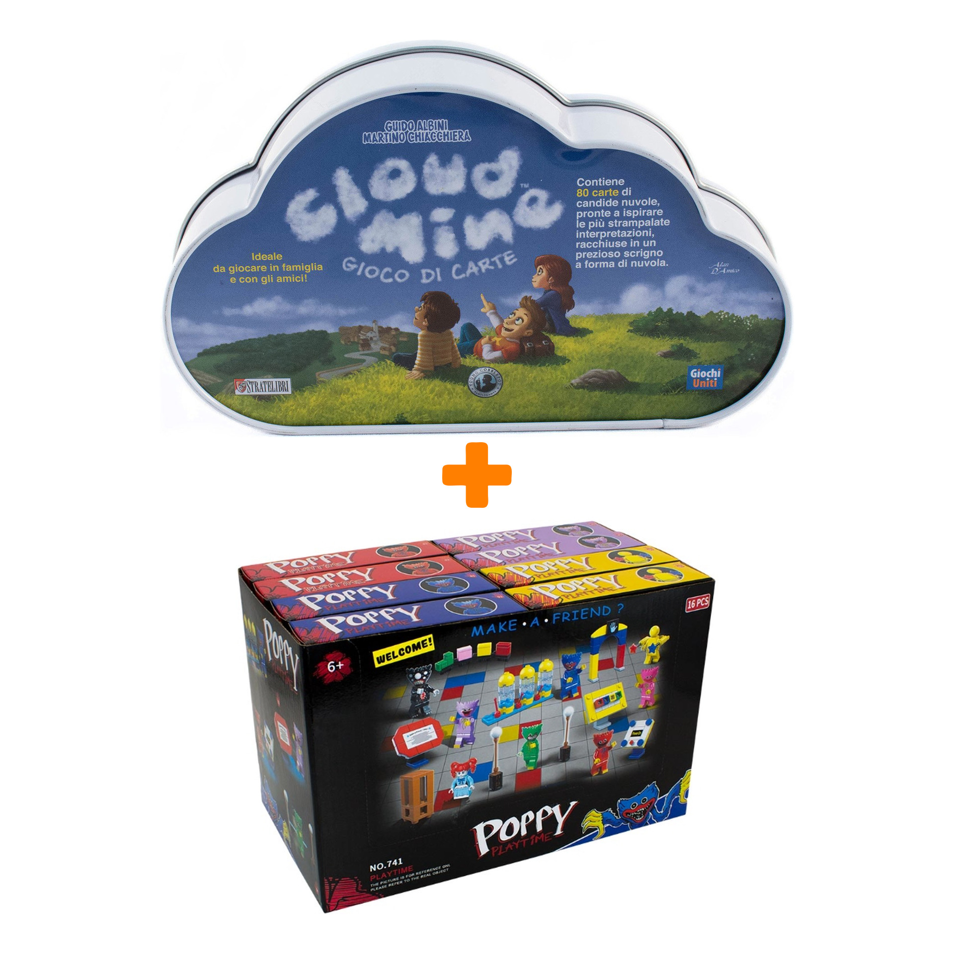 

Настольная игра Моё облако + Конструктор Huggy Wuggy 33 детали Набор