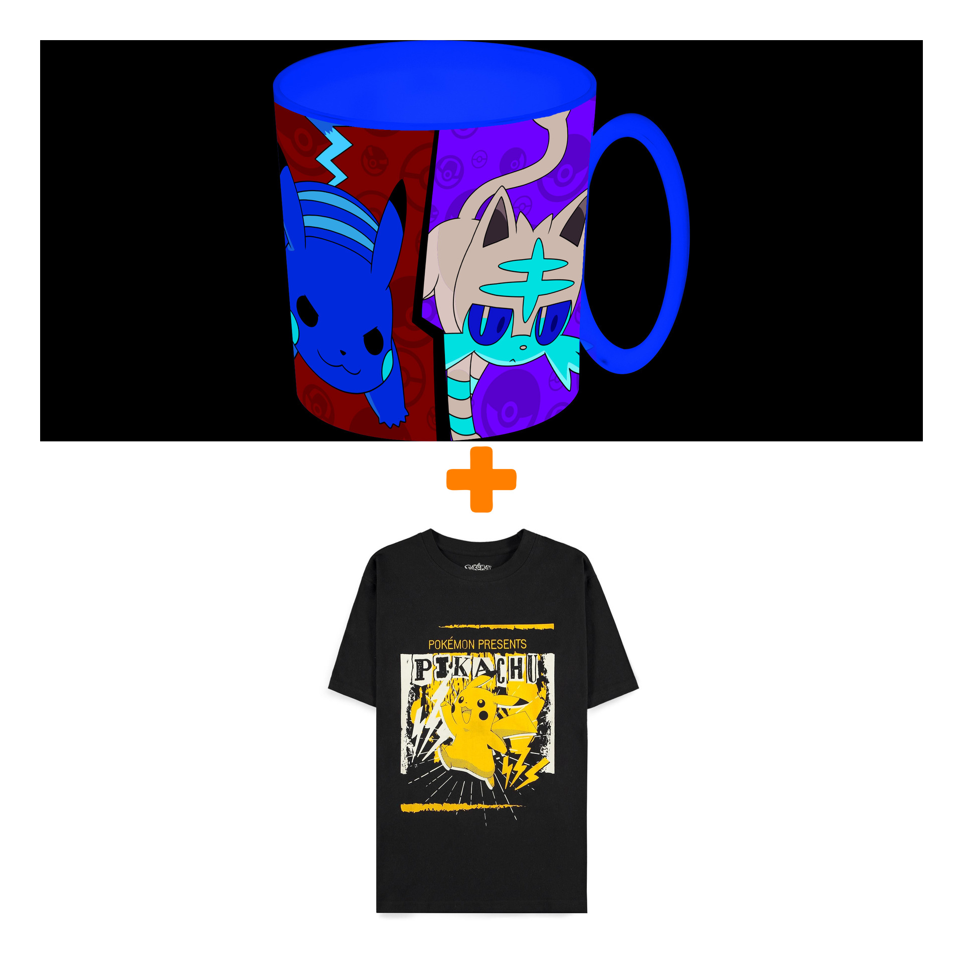 

Набор Pokemon футболка Pika Punk чёрная XL + кружка для СВЧ
