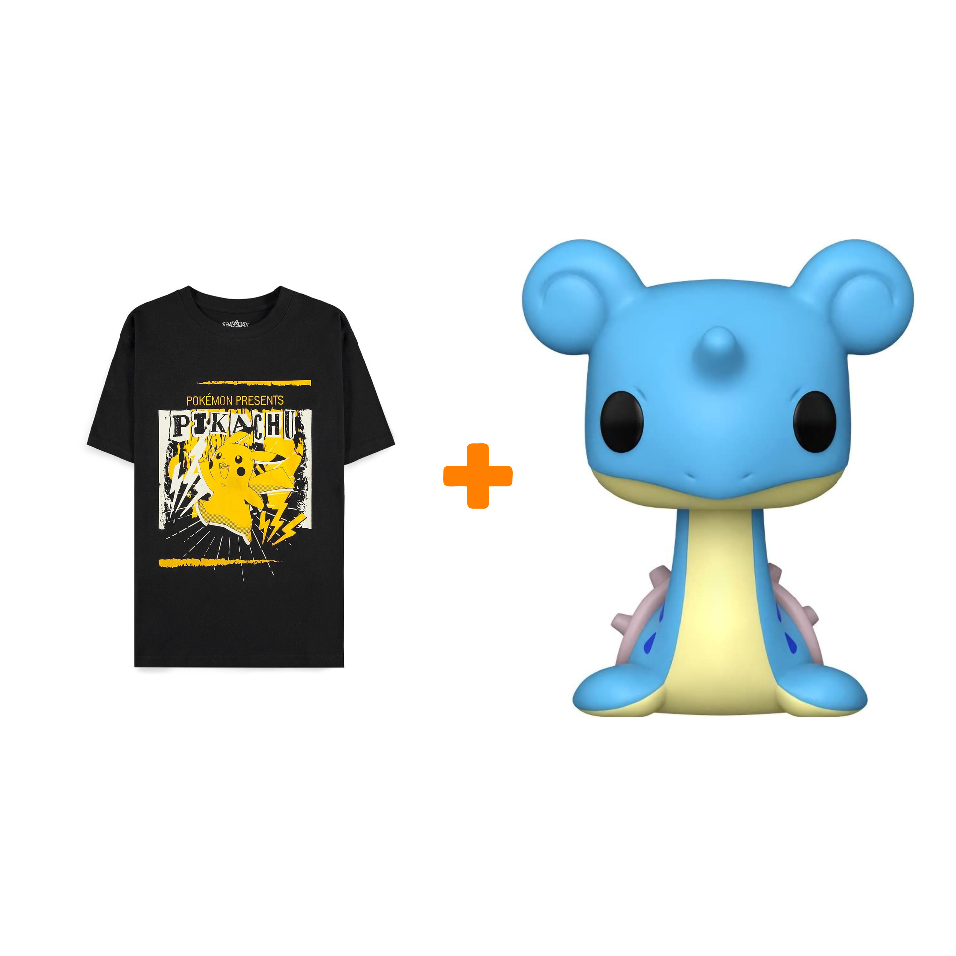 Набор Pokemon фигурка Lapras+ футболка Pika Punk чёрная XL