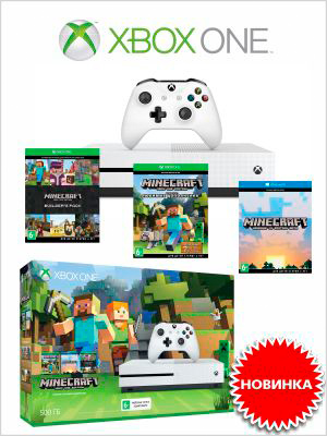  Xbox One S  500 GB     Minecraft Favorites   