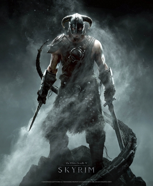 Плакат Skyrim Wallscroll. Dragonborn