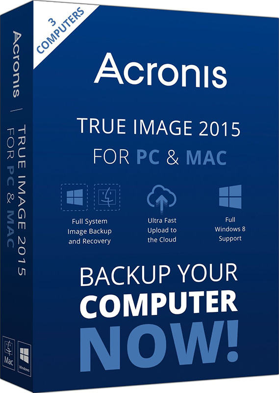 Acronis True Image 2015 для PC и Mac (3 лицензии) [Цифровая версия] (Цифровая версия)