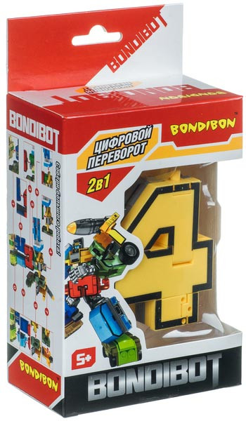 Трансформер Bondibot 2в1: Цифра 4