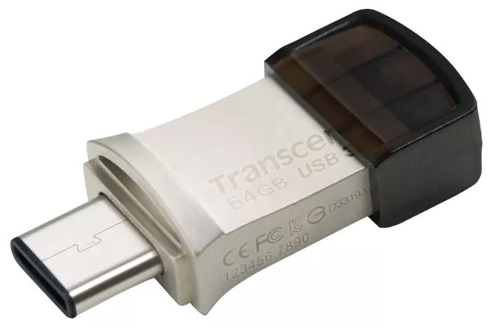 - Transcend JetFlash 890 USB 3.1 OTG 64GB