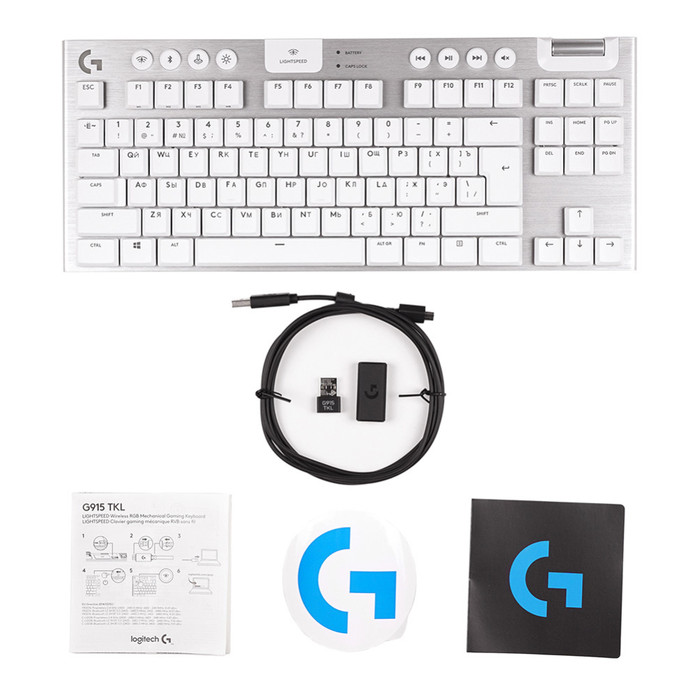   Logitech G915 TKL LightSpeed White  PC