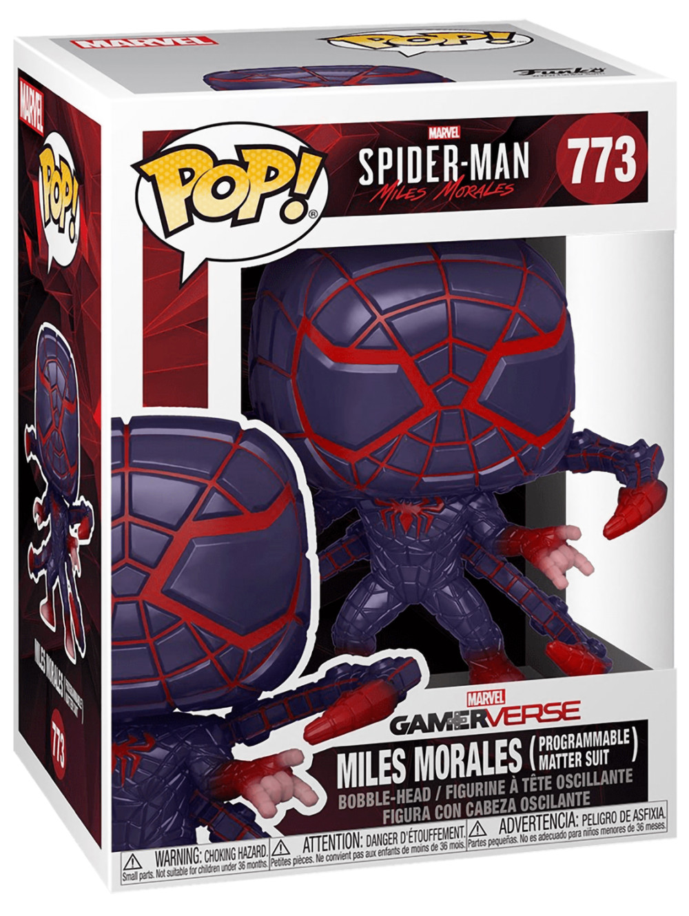  Funko POP: Miles Morales Programmable Matter Suit Metallic Bobble-Head (9,5 )