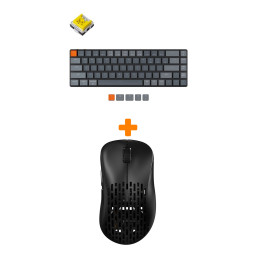   Pulsar Xlite Wireless V2 Competition Black +  Keychron K7 Low Profile, RGB, Banana Switch