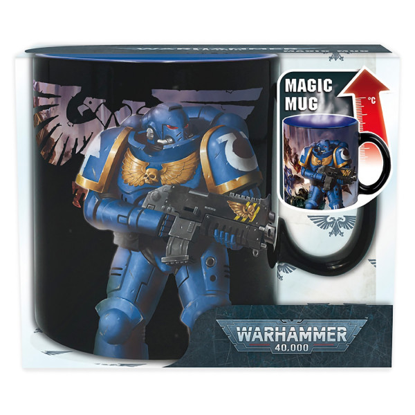 Кружка Warhammer 40 000: Ultramarine & Black Legion Heat Change (460 мл)