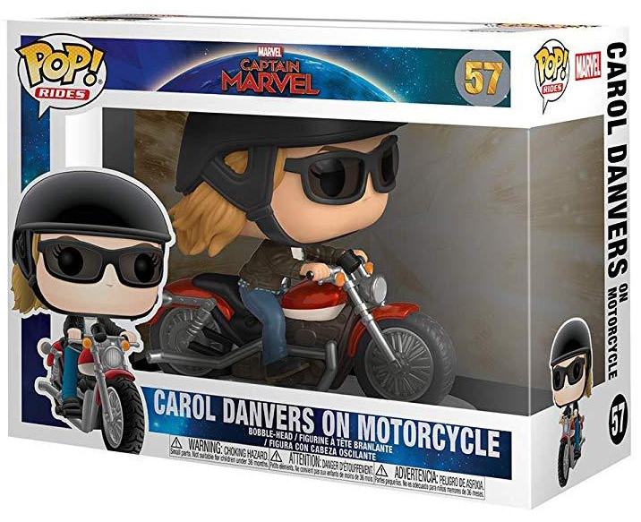  Funko POP Rides: Captain Marvel  Carol Danvers On Motorcycle