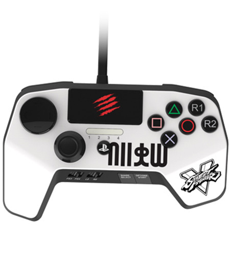 Mad Catz Ryu Аркадный пад Mad Catz Street Fighter V FightPad Pro Ryu для PS4 (белый ...