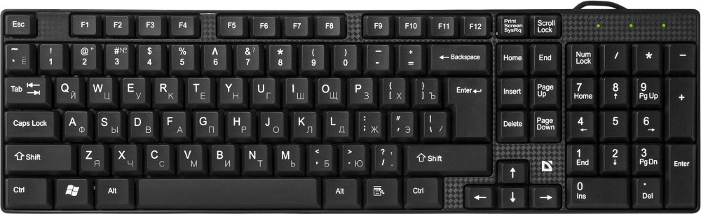 Клавиатура Defender Accent SB-720 RU, компактная USB для PC (черный) (45720)