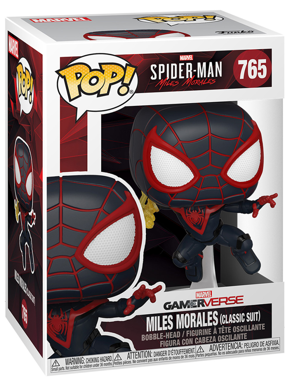  Funko POP: Marvel Spider-Man Gamerverse  Miles Morales Classic Suit With Chase Bobble-Head (9,5 )