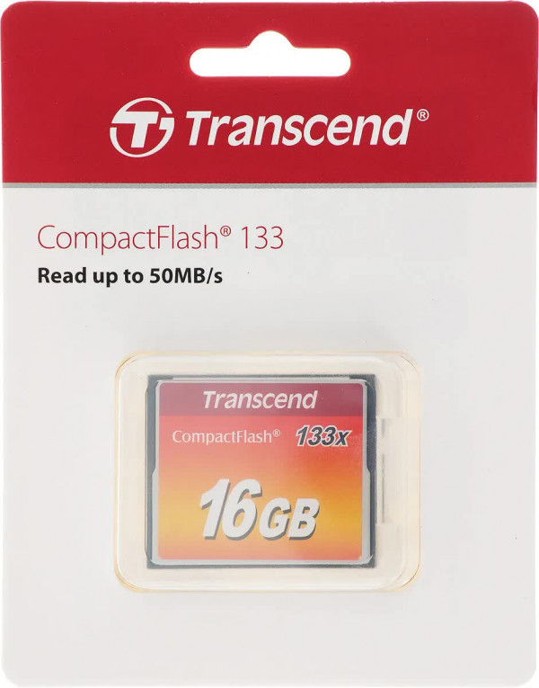 Карта памяти Transcend Compact Flash Card (133X) 16GB