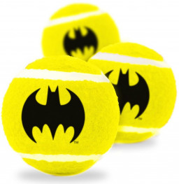 Мячик теннисный для животных Batman / Бэтмен Жёлтый (3 шт.)