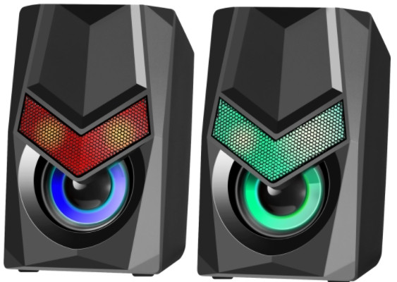 Акустическая система Defender 2.0 Solar 1.6Вт с подсветкой и питанием от USB для PC