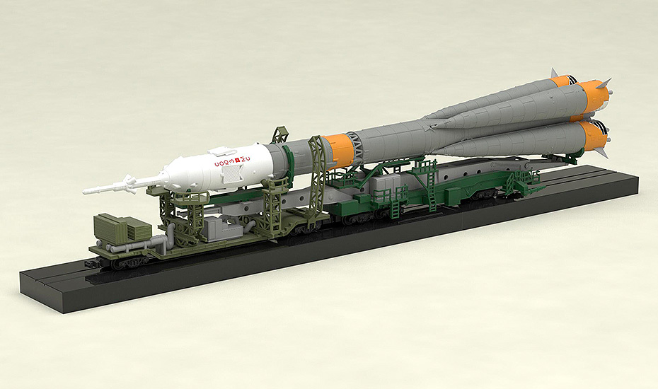 �������-������� ������ Plastic Model Soyuz Rocket & Transport Train 2nd Re-Run (������� 1:150) (32 ��)