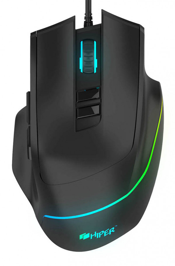 Мышь HIPER Quantum QM-1 проводная игровая для PC (чёрный)(4603721480289)