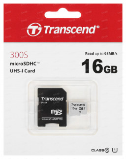   Transcend microSDHC 16GB Class 10 UHS-I U1