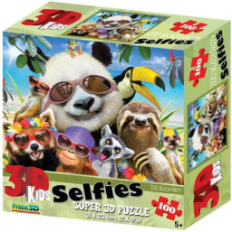 Super 3D Puzzle: Zoo Beach Party Selfie – Селфи на пляже (100 элементов)